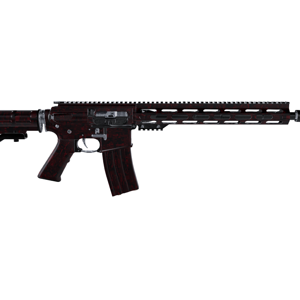 AR 15 Digital Vampire Red Camo Gun Skin