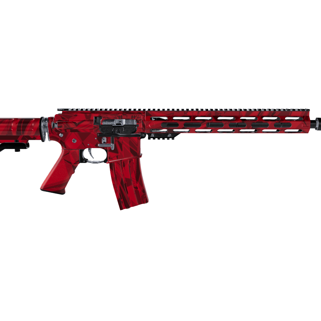 AR 15 Sharp Elite Red Camo Gun Skin