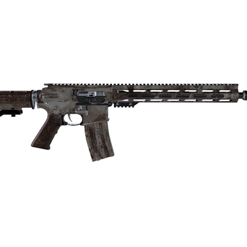 AR 15 Rust White Gun Skin