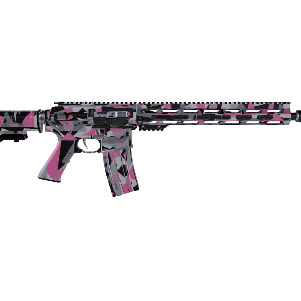 AR 15 Shattered Pink Tiger Camo Gun Skin 