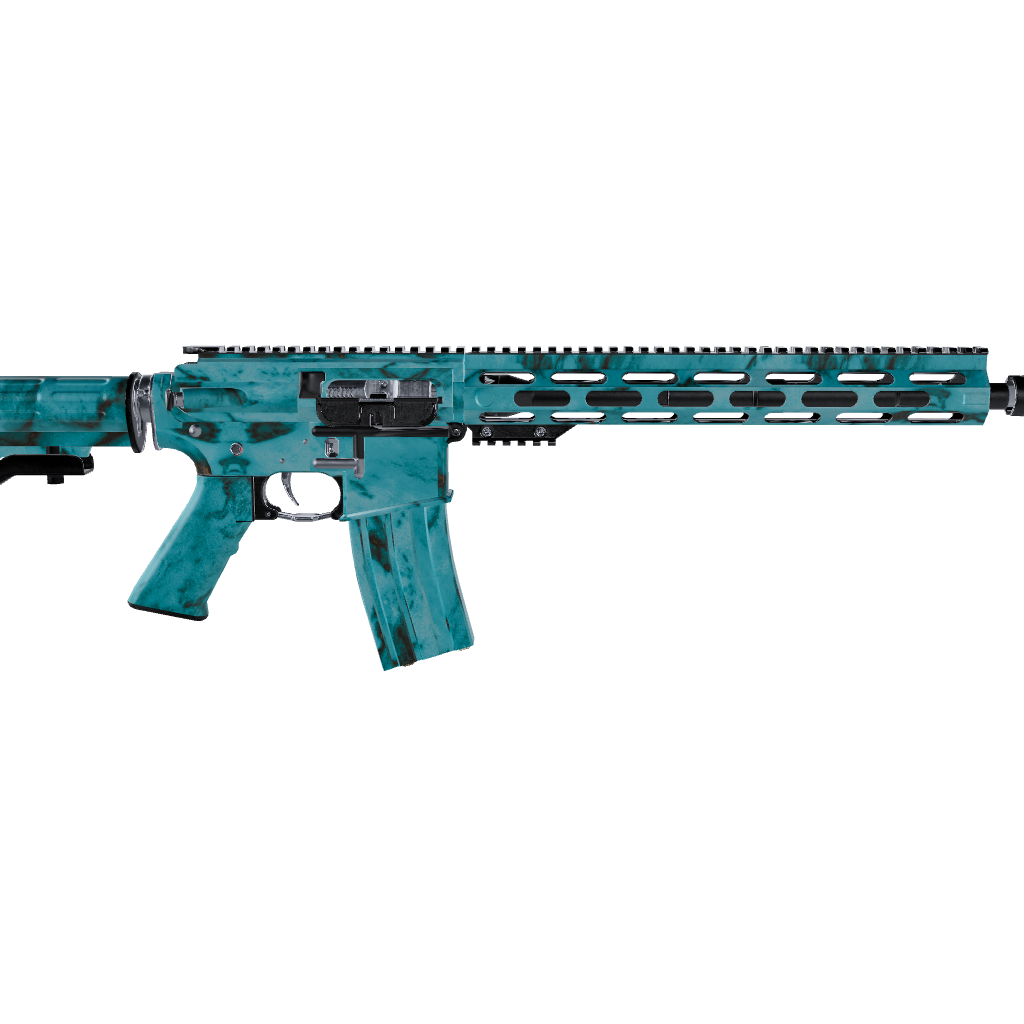 AR 15 Stone Turquoise Marble Gun Skin