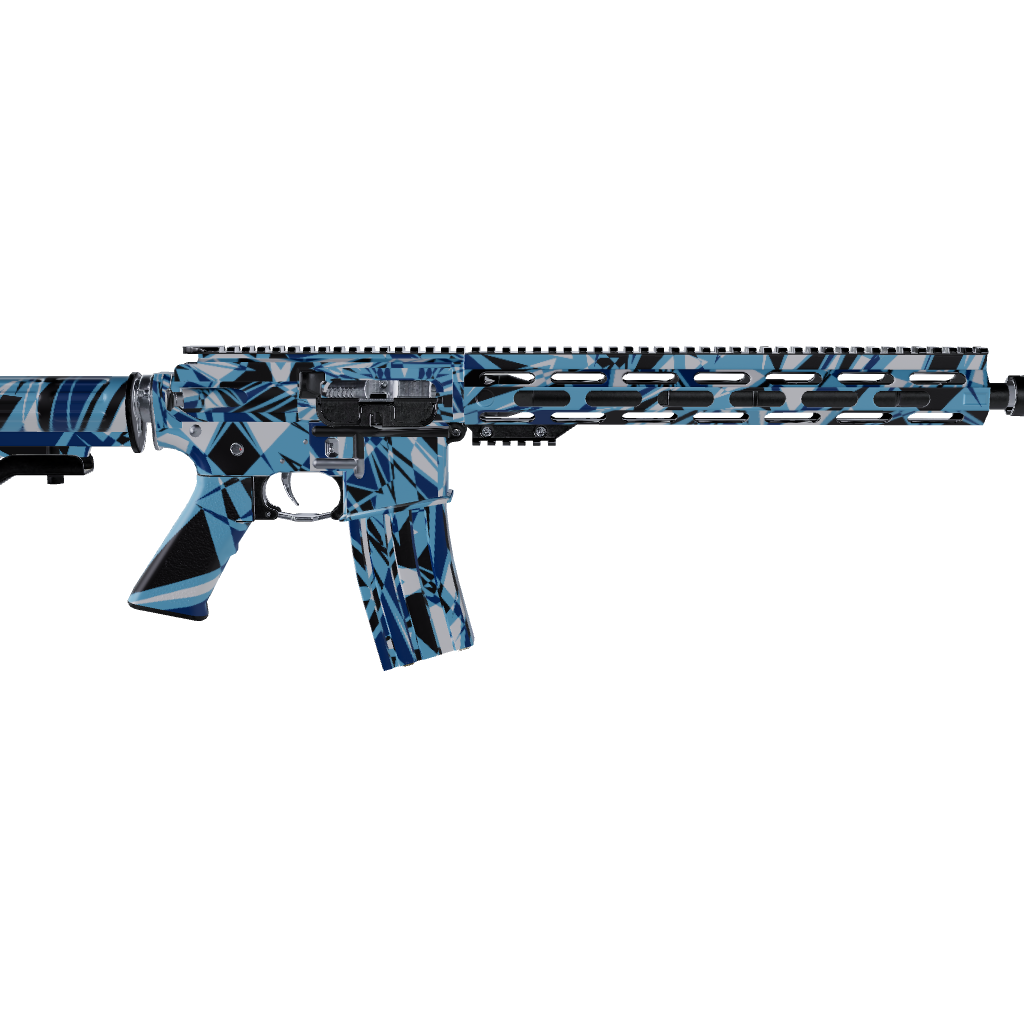 AR 15 Sharp Baby Blue Camo Gun Skin