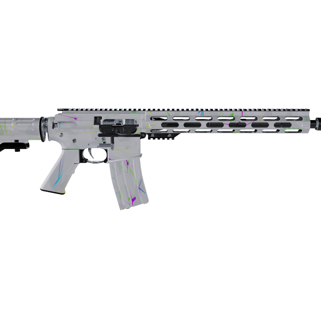 AR 15 Shattered Laser Elite White Volume Gun Skin