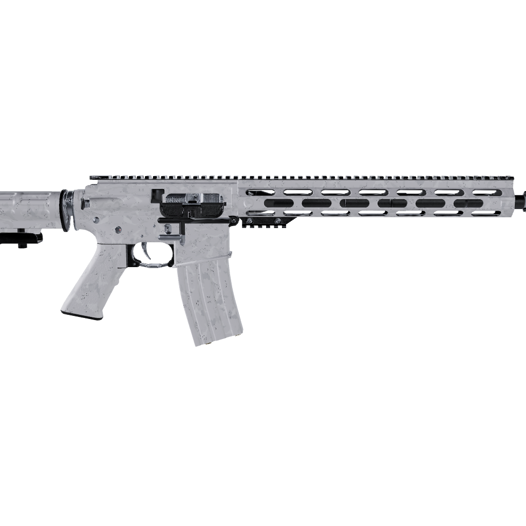 AR 15 Battle Storm Elite White Camo Gun Skin
