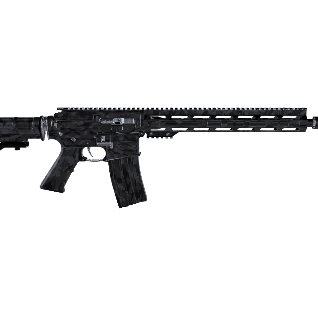 AR 15 Erratic Elite Black Camo Gun Skin