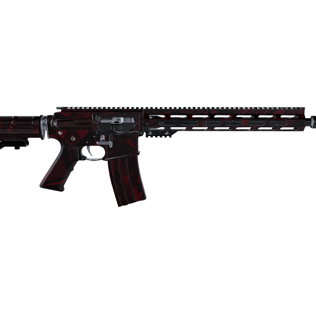AR 15 Sharp Vampire Red Camo Gun Skin