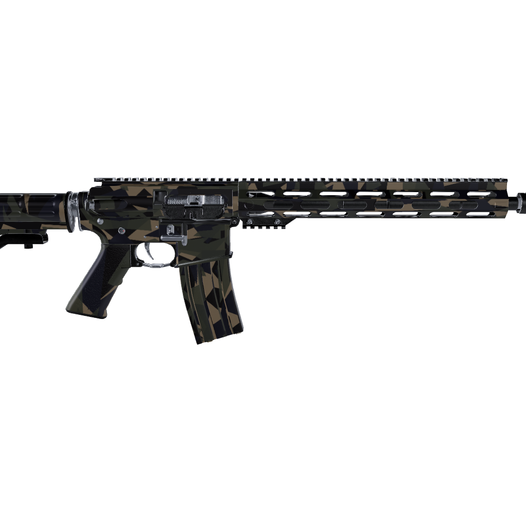 AR 15 Shattered Militant Blue Camo Gun Skin 
