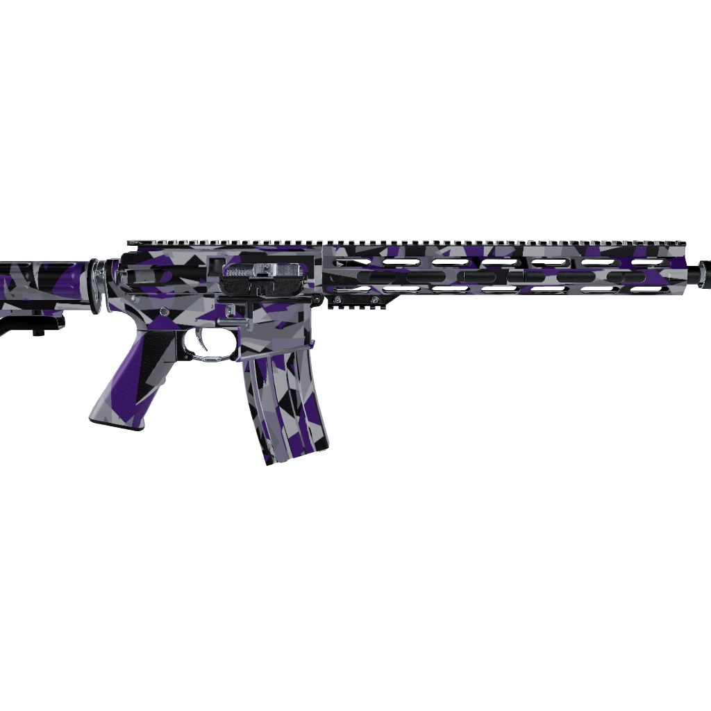 AR 15 Shattered Purple Tiger Camo Gun Skin 