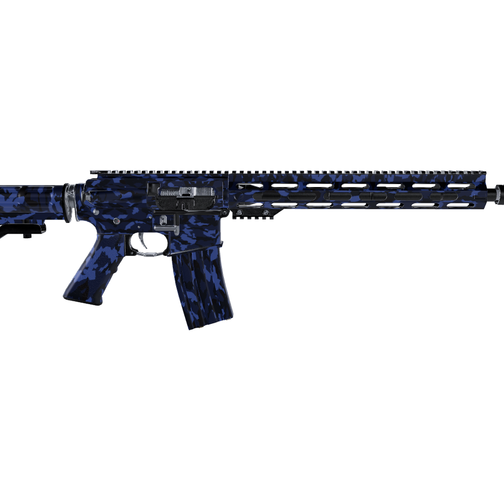 AR 15 Erratic Blue Midnight Camo Gun Skin