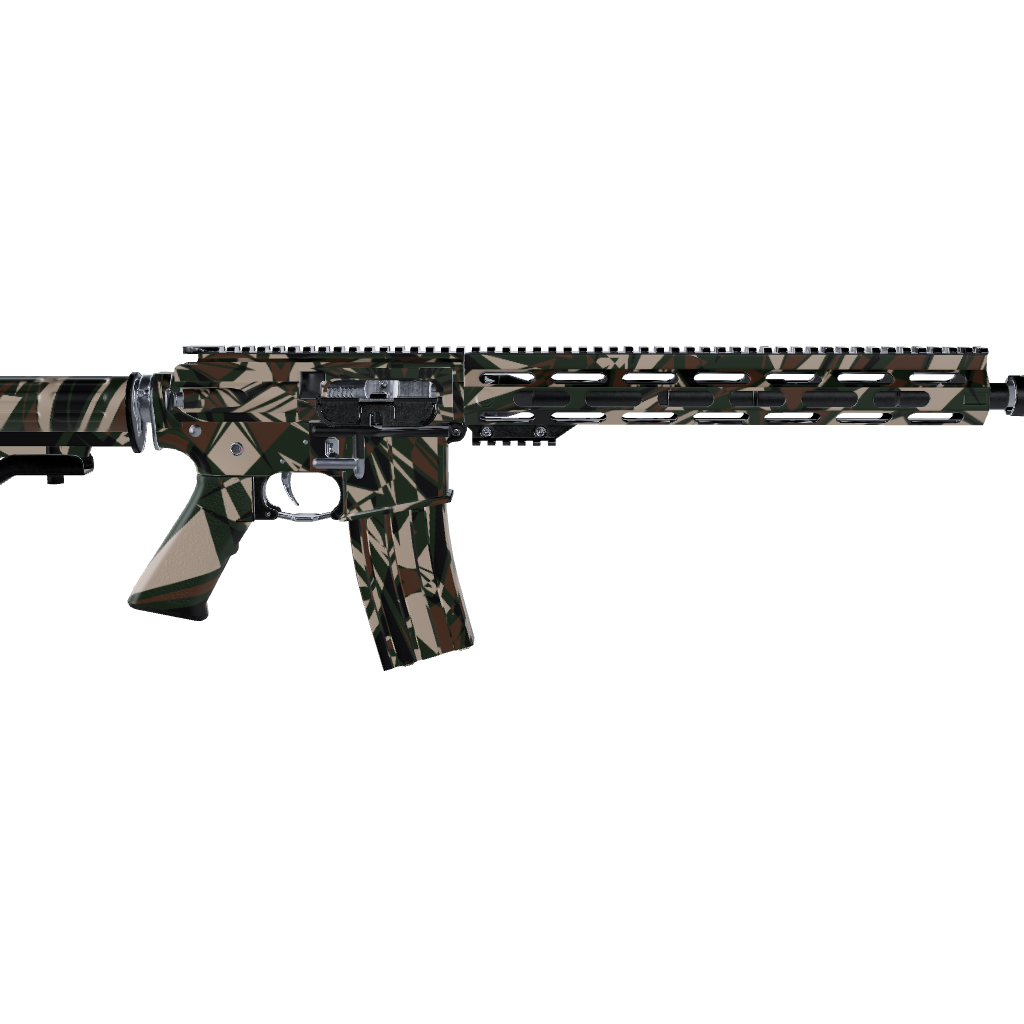 AR 15 Sharp Woodland Camo Gun Skin 