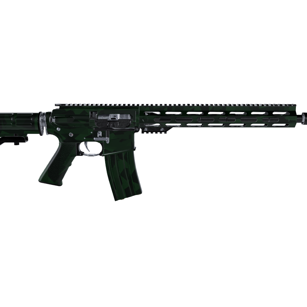 AR 15 Shattered Elite Green Camo Gun Skin