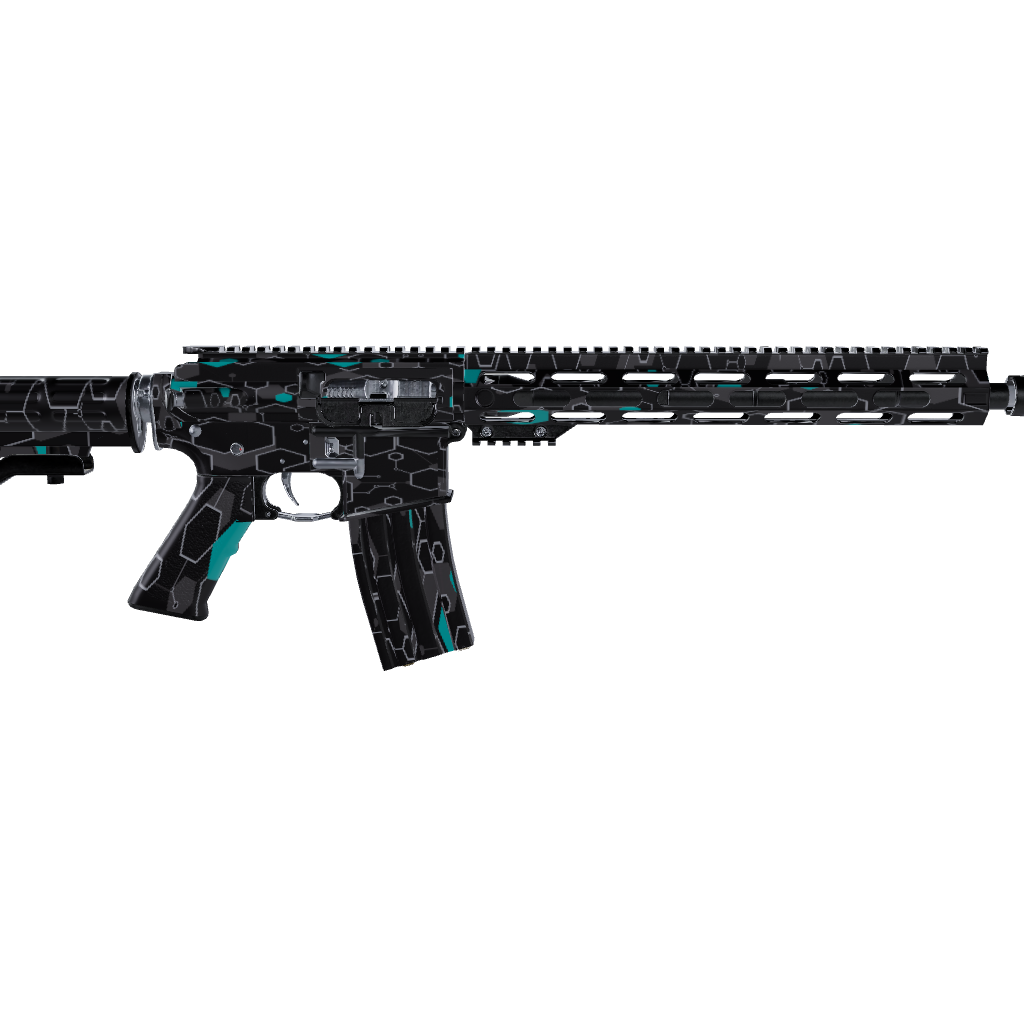 AR 15 Hex DNA Tiffany Blue Gun Skin