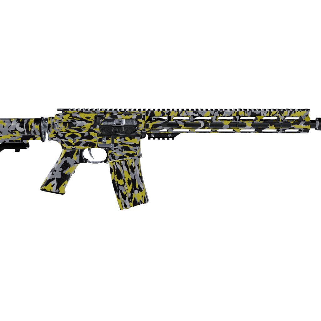 AR 15 Erratic Yellow Tiger Camo Gun Skin