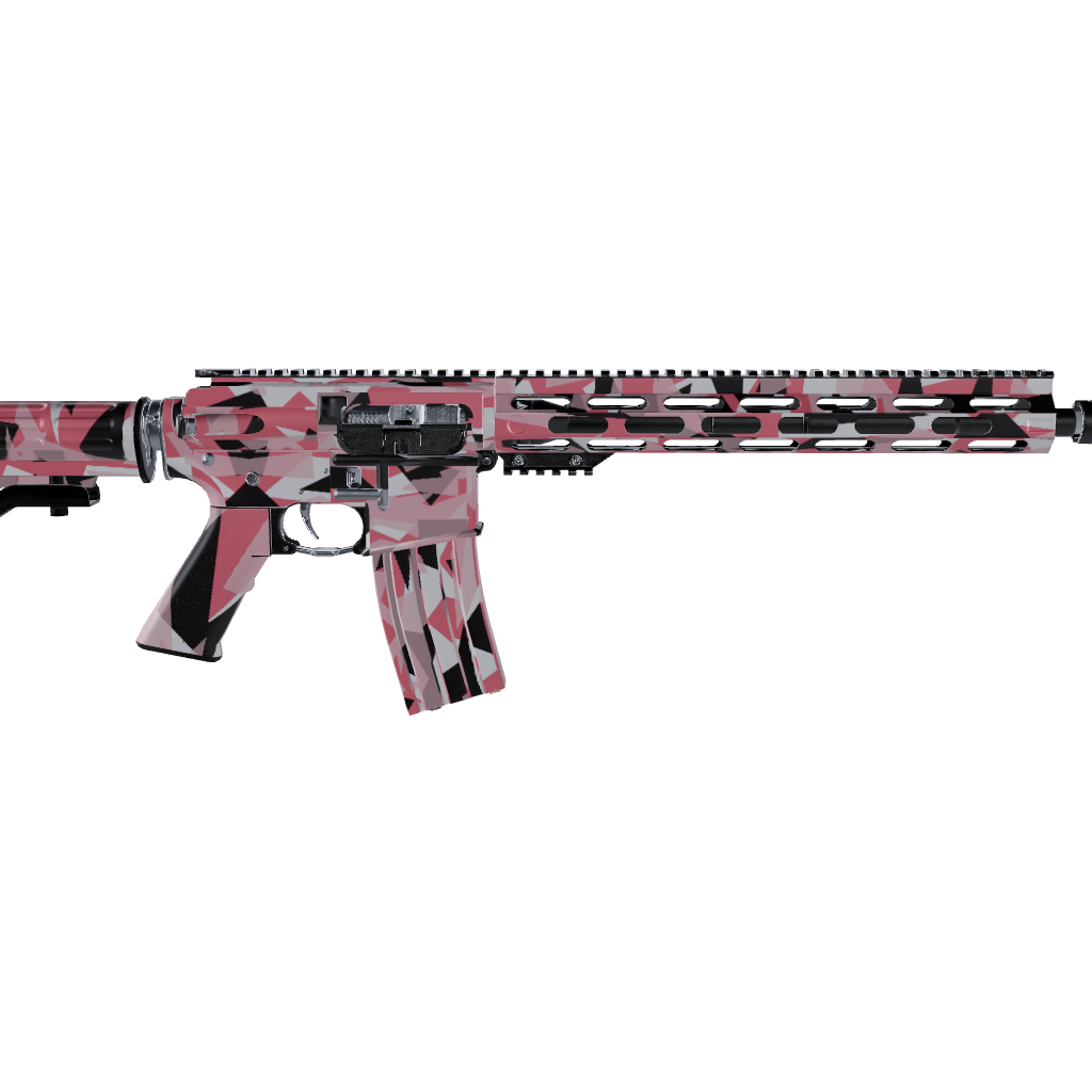 AR 15 Shattered Pink Camo Gun Skin