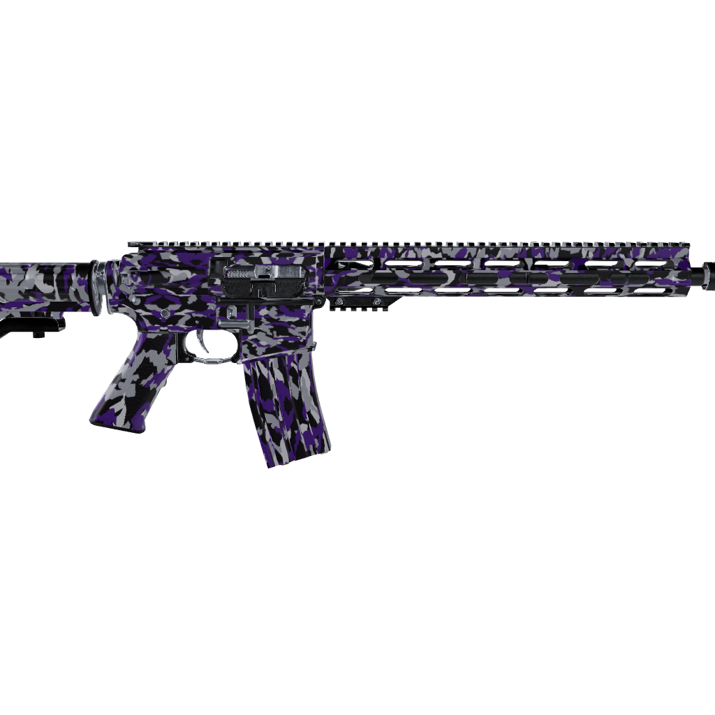 AR 15 Erratic Purple Tiger Camo Gun Skin 