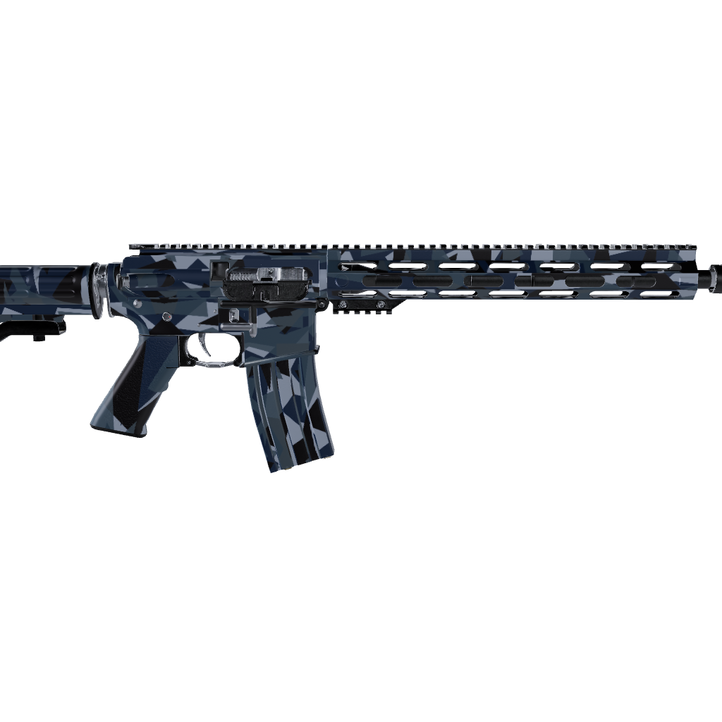 AR 15 Shattered Navy Camo Gun Skin