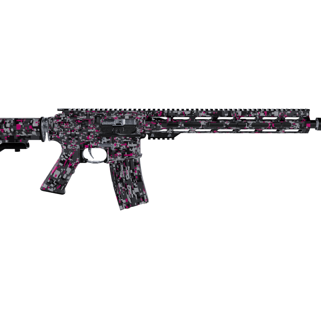 AR 15 Digital Urban Magenta Camo Gun Skin