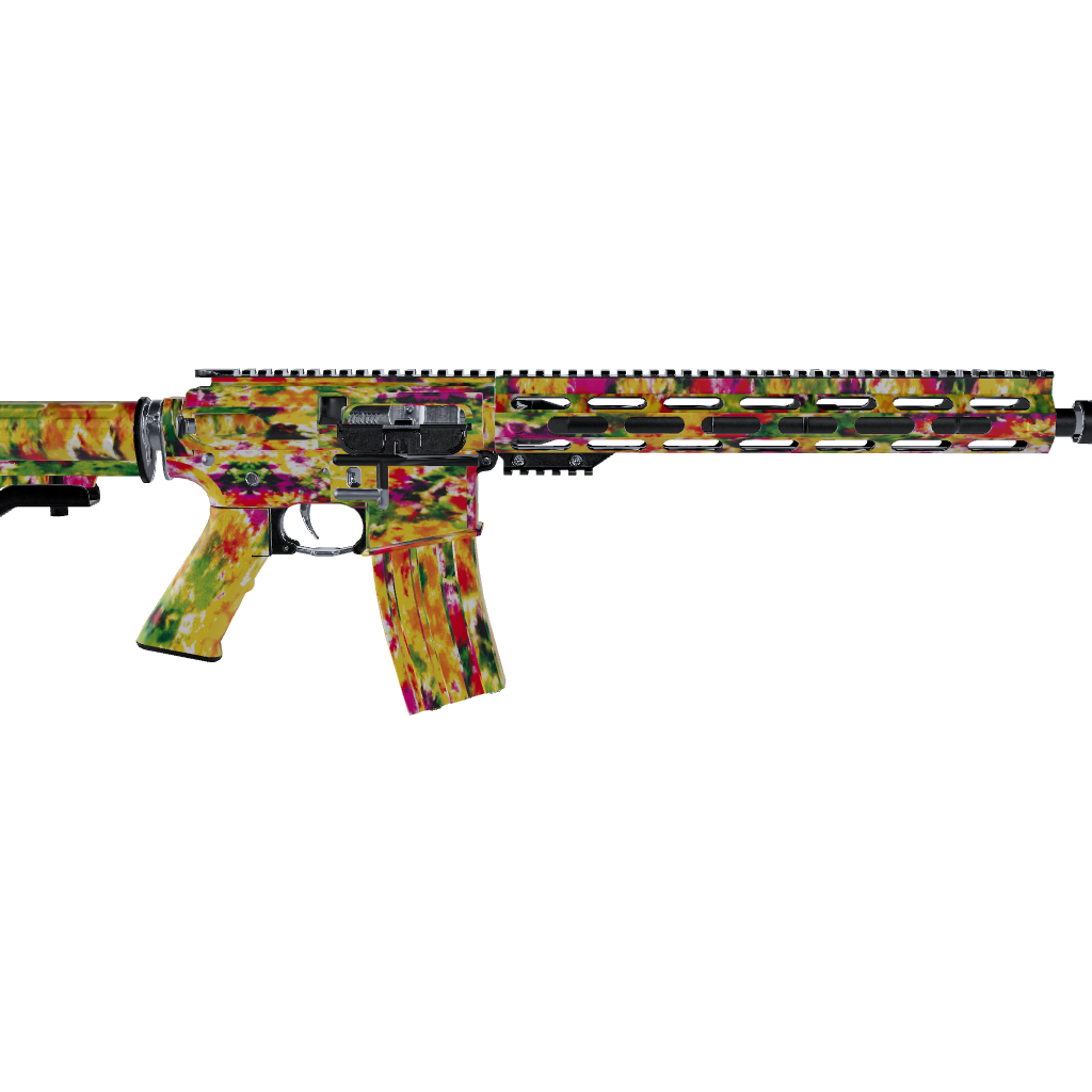 AR 15 Tie Dye Flower Child Gun Skin