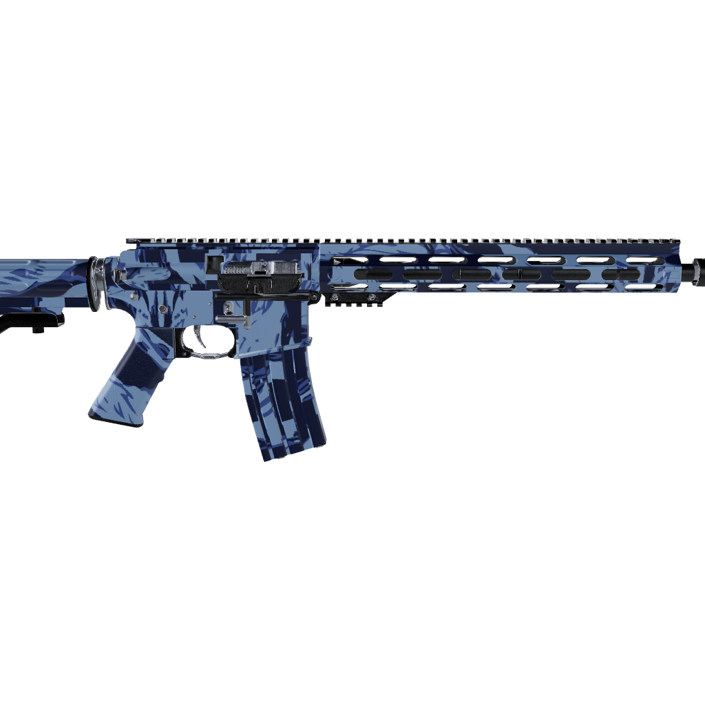 AR 15 Shredded Blue Urban Night Camo Gun Skin