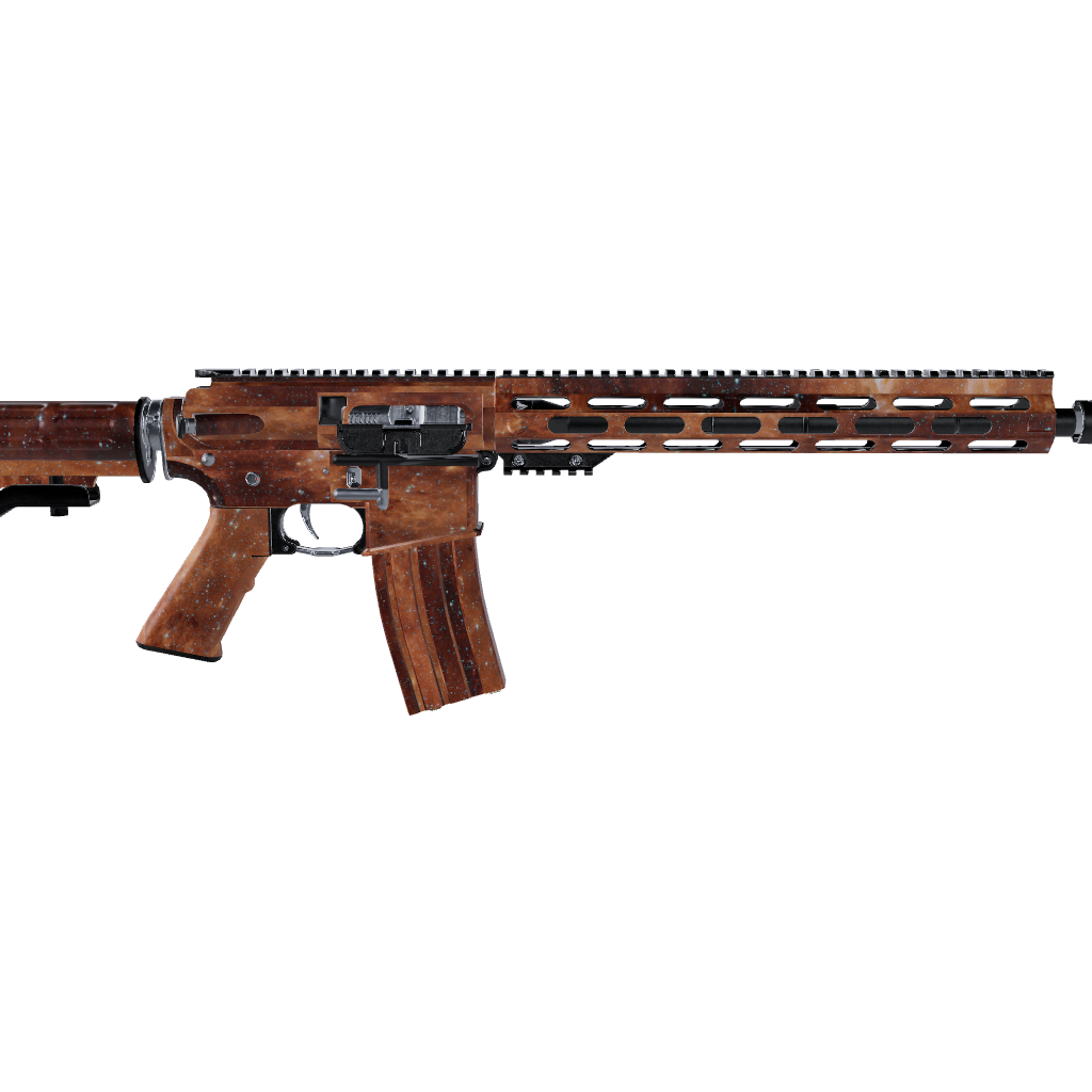 AR 15 Galaxy Orange Nebula Gun Skin
