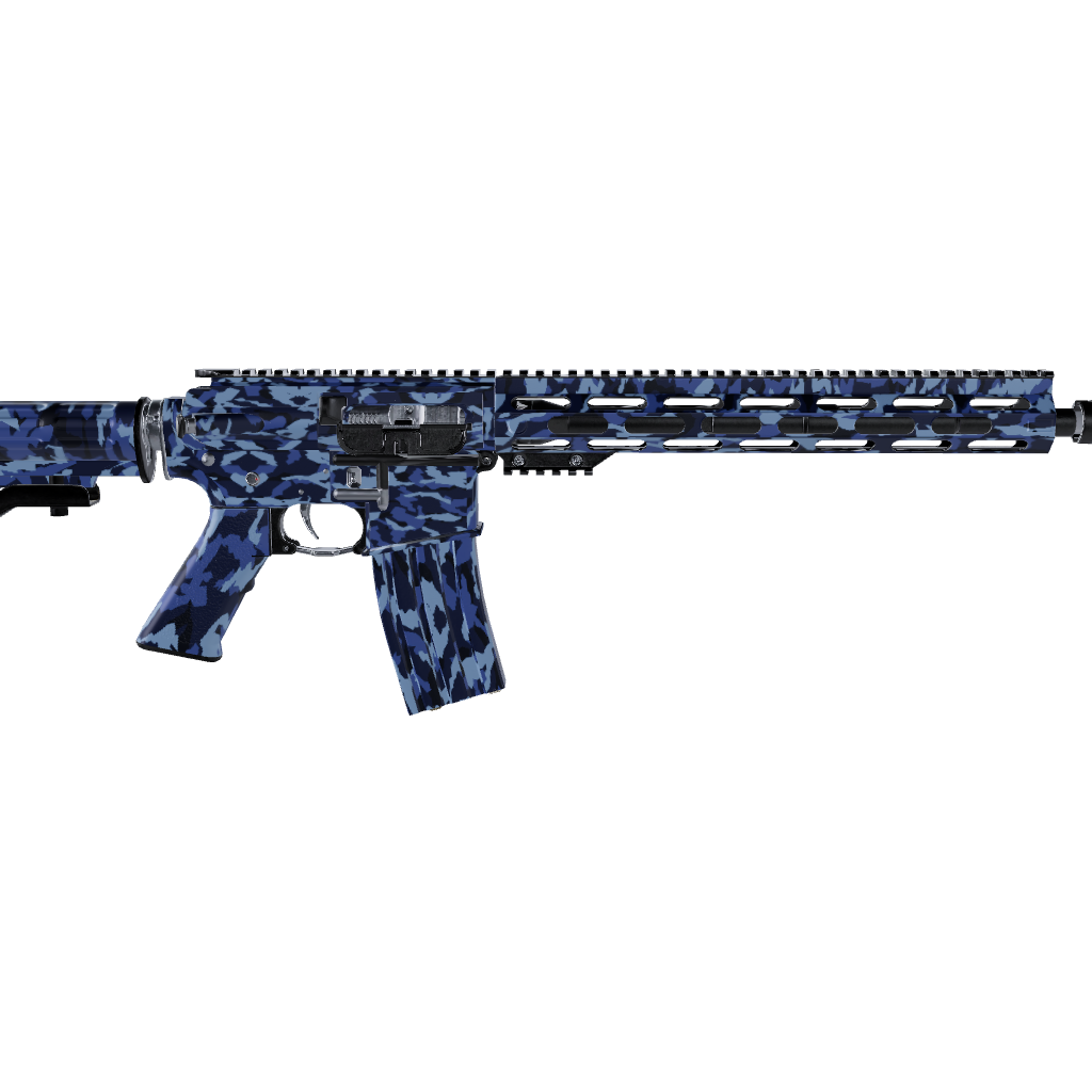 AR 15 Erratic Blue Urban Night Camo Gun Skin