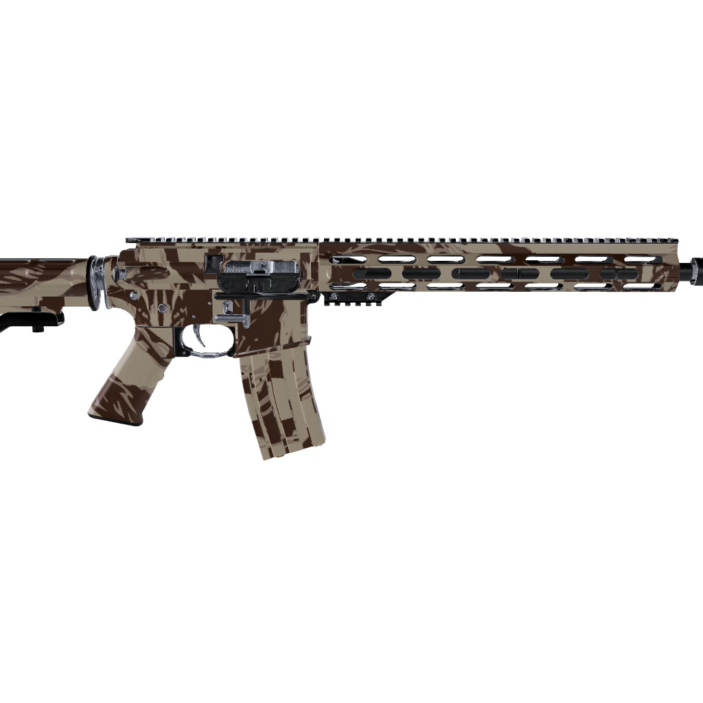 AR 15 Shredded Desert Camo Gun Skin