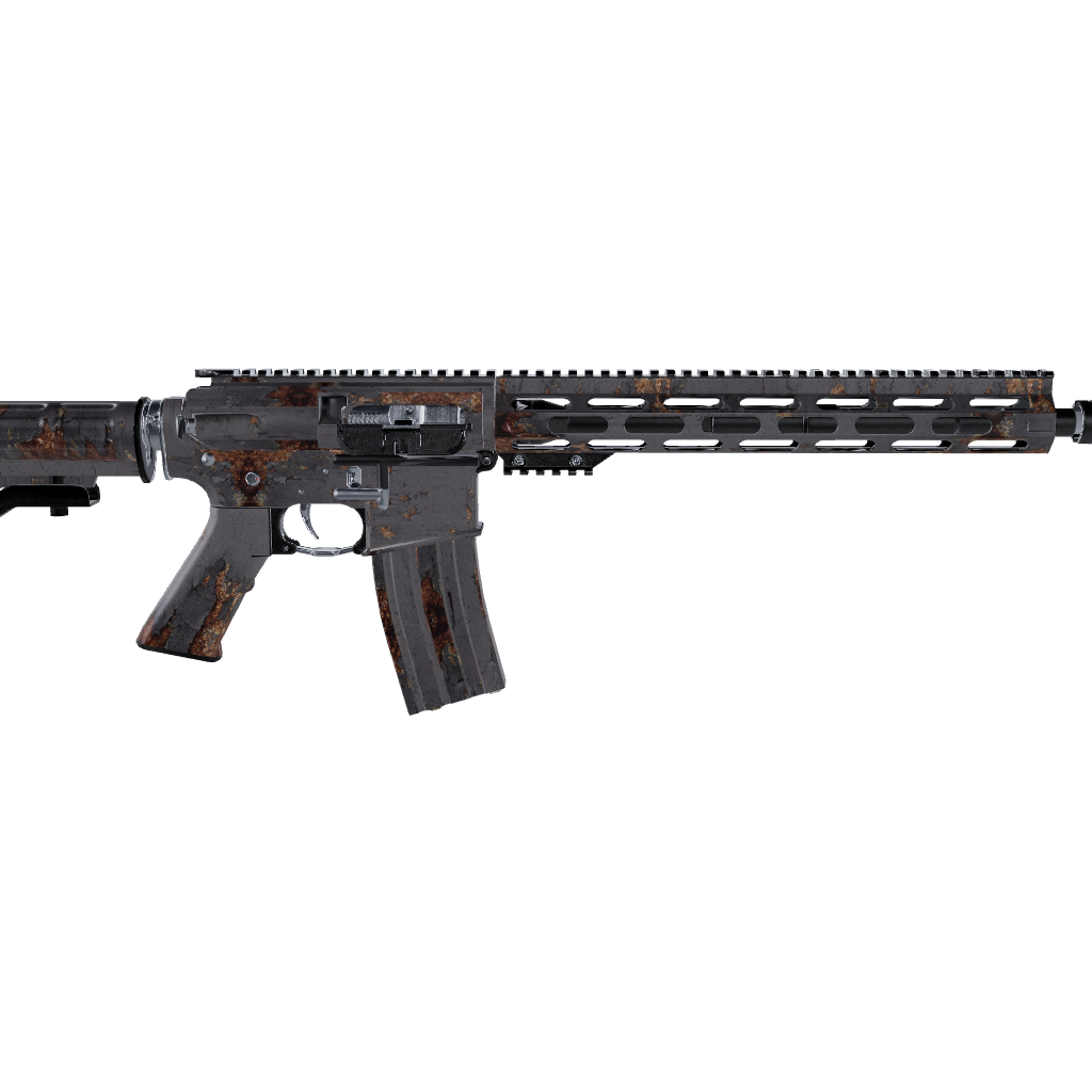 AR 15 Rust 3D Grey Gun Skin