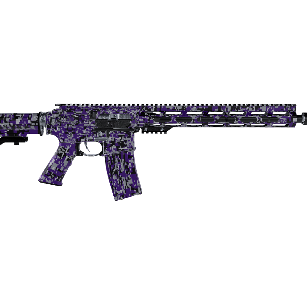AR 15 Digital Purple Tiger Camo Gun Skin