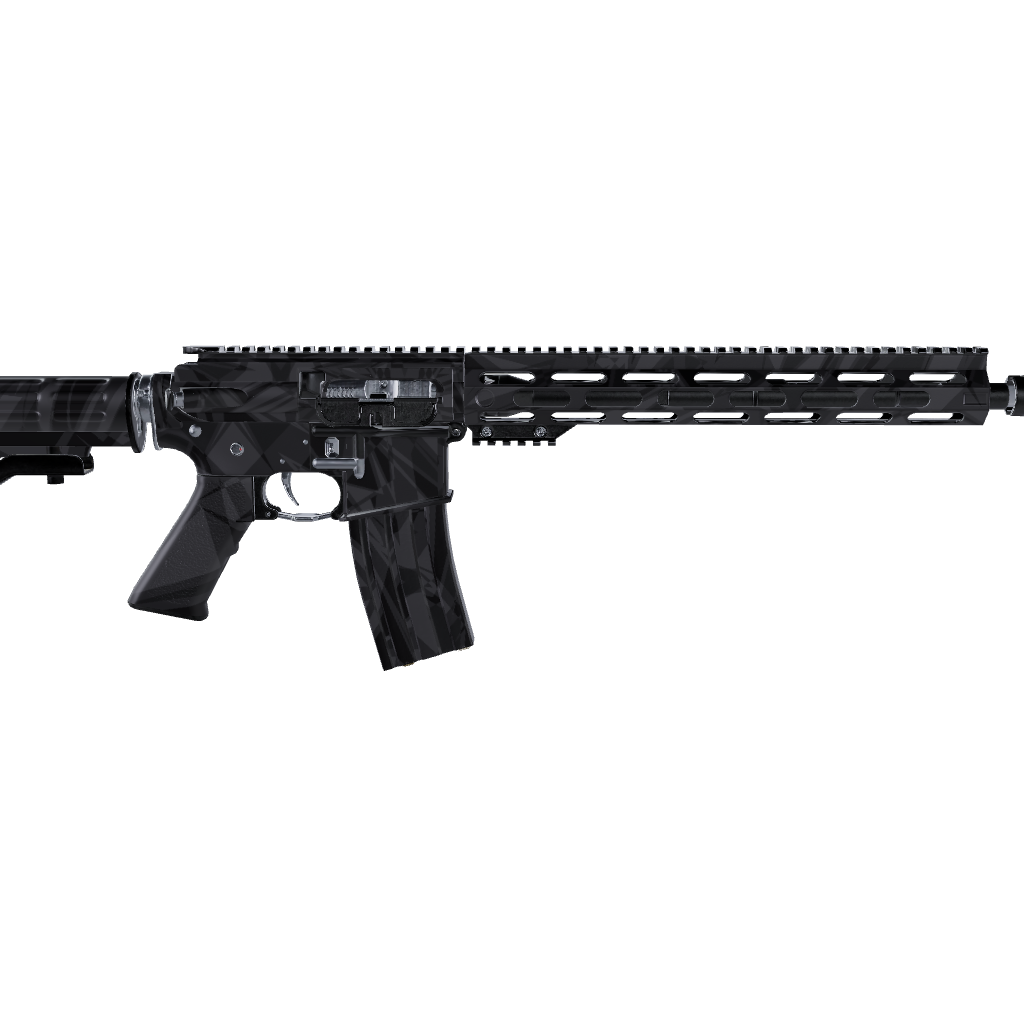 AR 15 Sharp Elite Black Camo Gun Skin