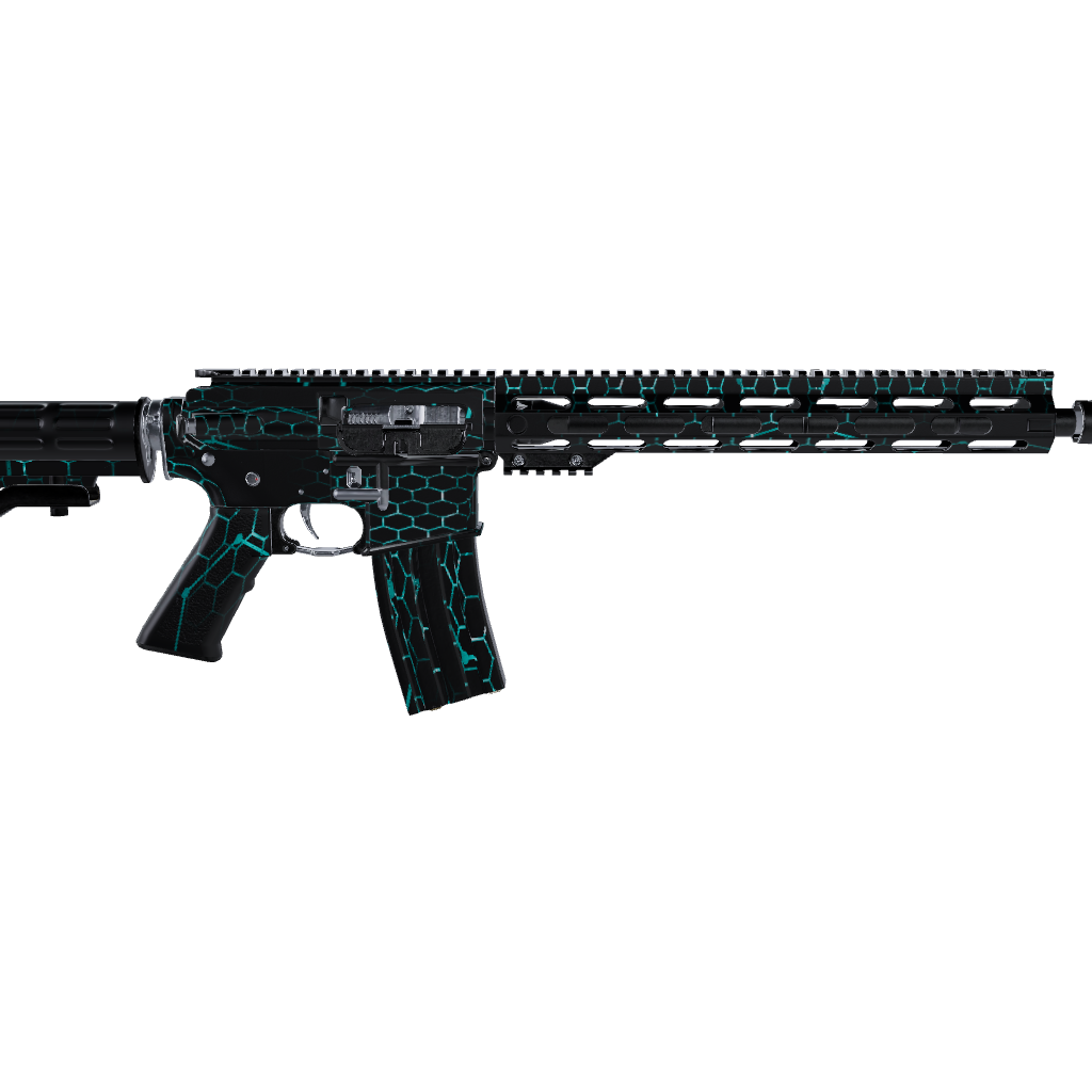 AR 15 Vivid Hex Tiffany Blue Gun Skin