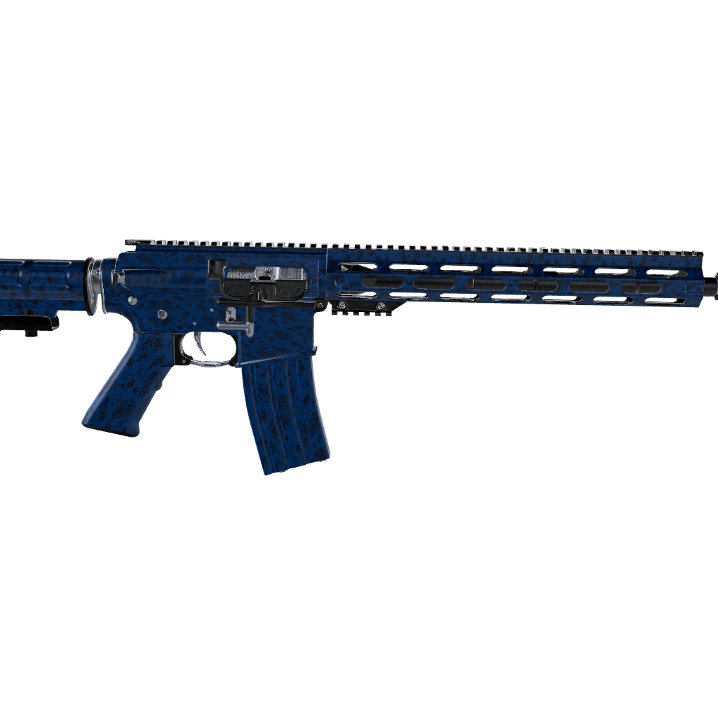 AR 15 Bandana Blue & Black Gun Skin