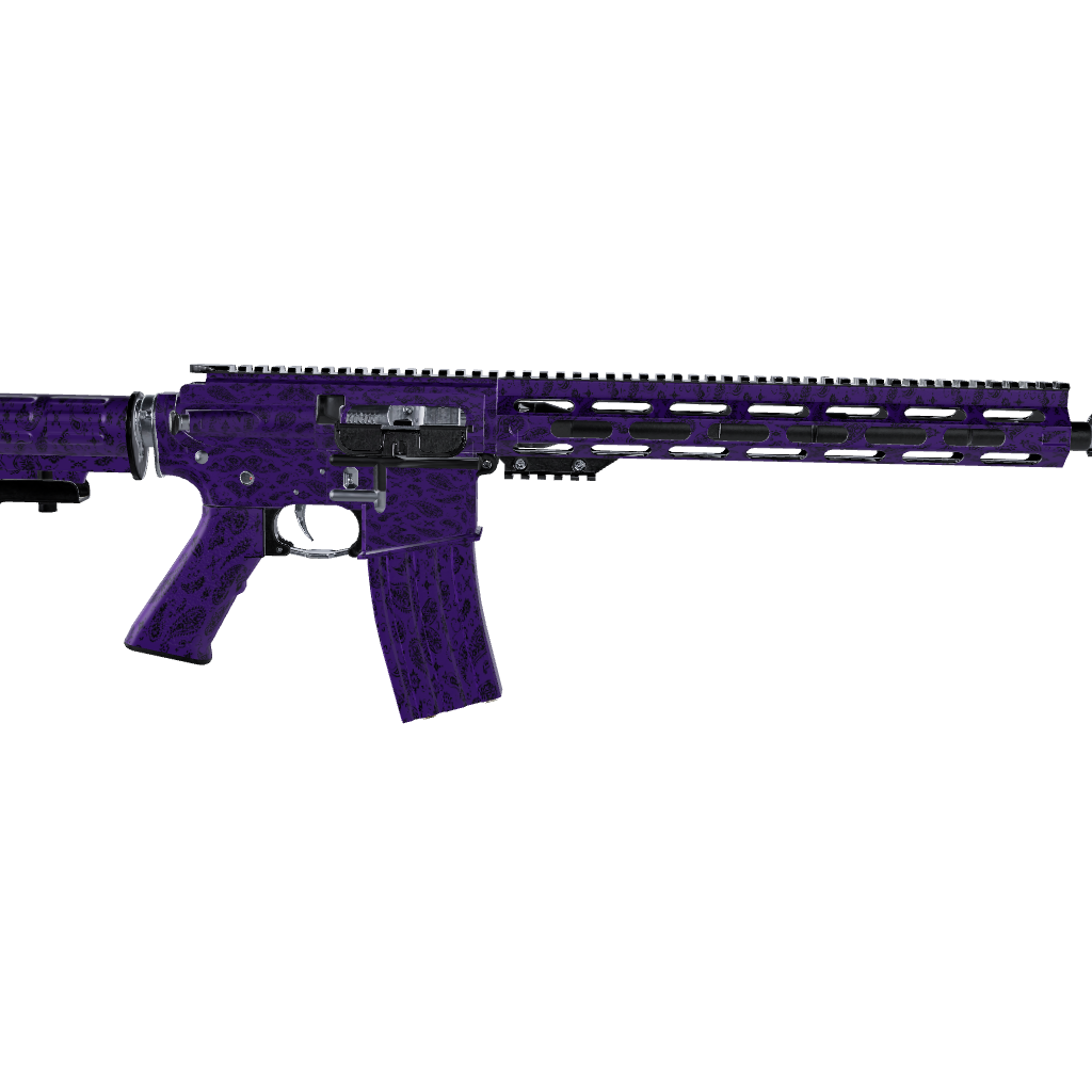 AR 15 Bandana Purple & Black Gun Skin