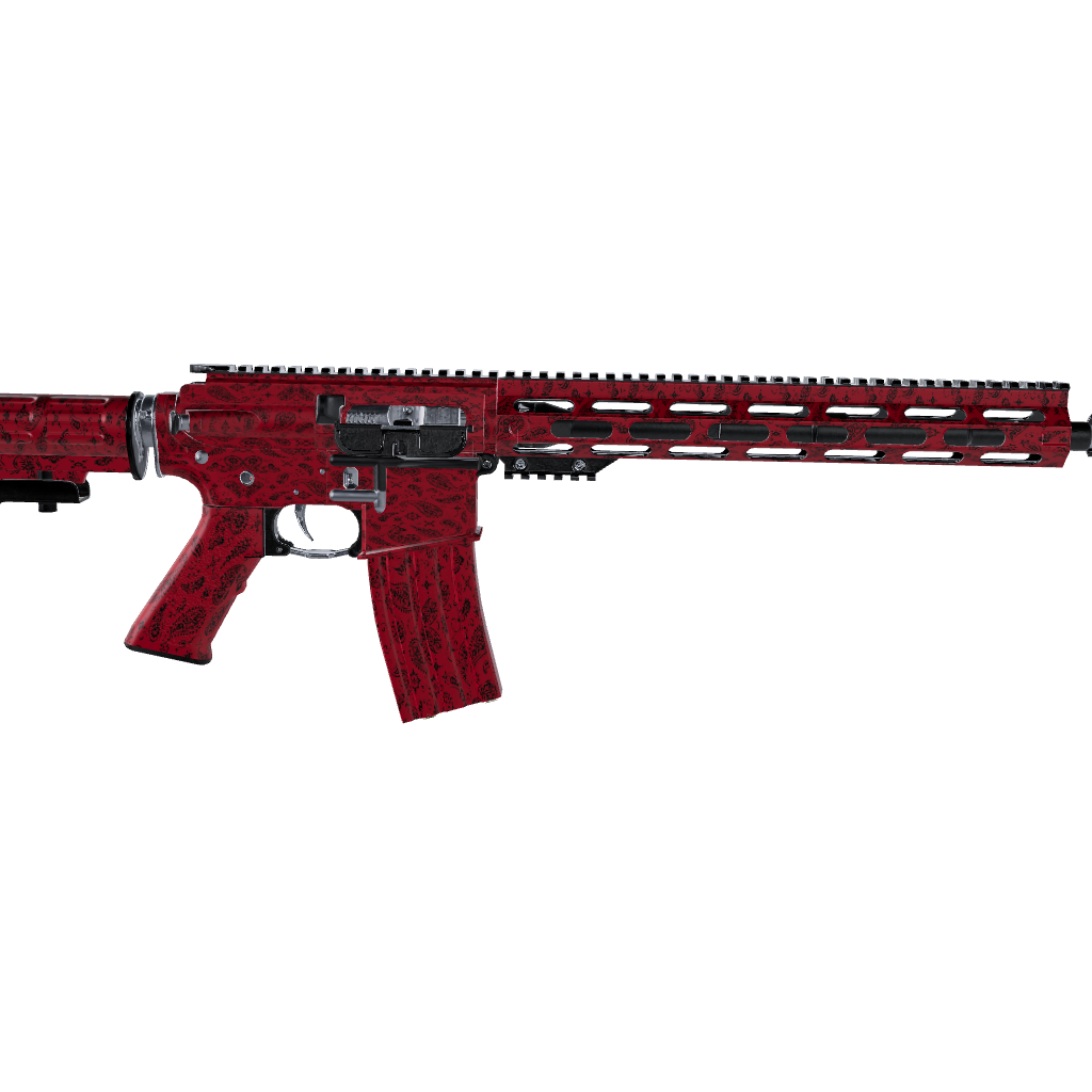 AR 15 Bandana Red & Black Gun Skin