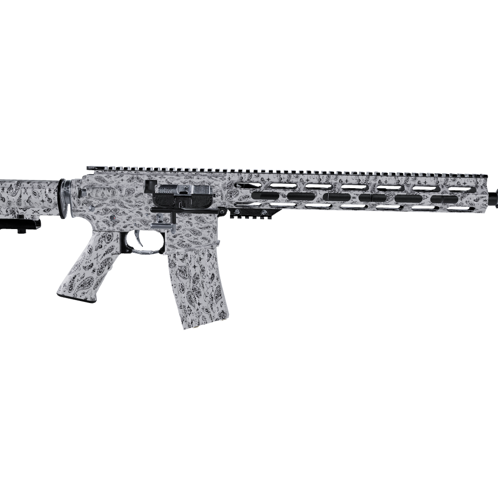 AR 15 Bandana White & Black Gun Skin