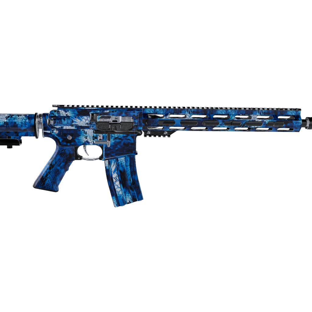 AR 15 Kryptek Blue Lightning Camo Gun Skin Vinyl Wrap