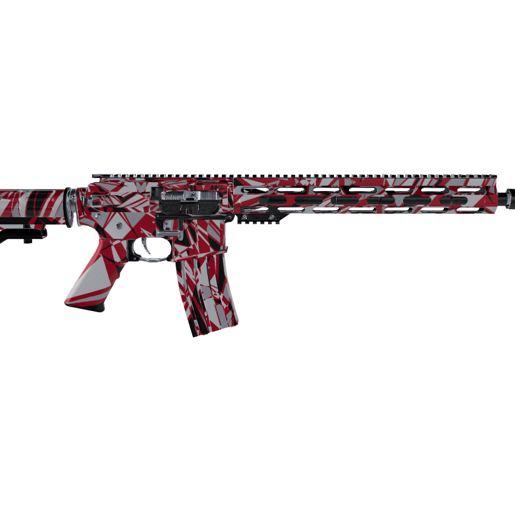 AR 15 Sharp Red Tiger Camo Gun Skin 