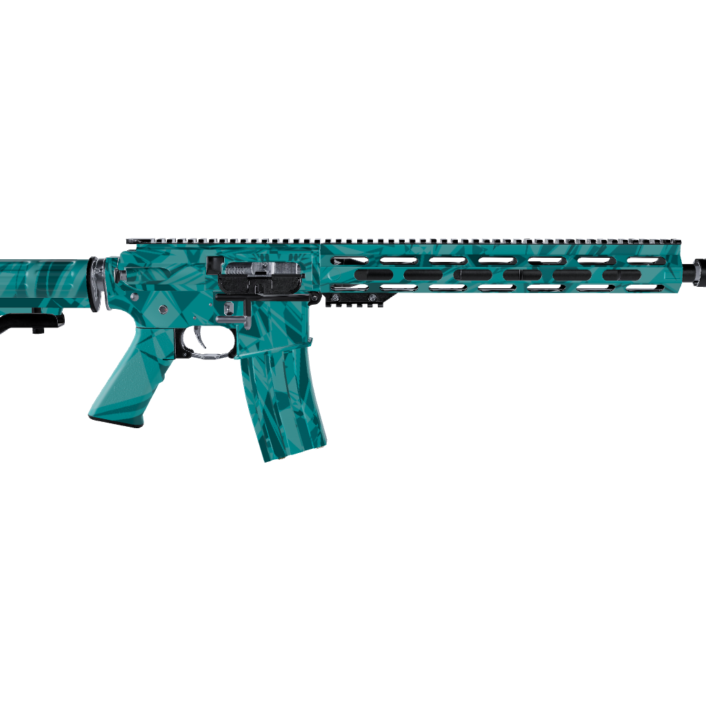 AR 15 Sharp Elite Tiffany Blue Camo Gun Skin