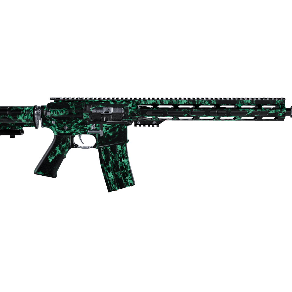 AR 15 Skull Aquamarine Gun Skin