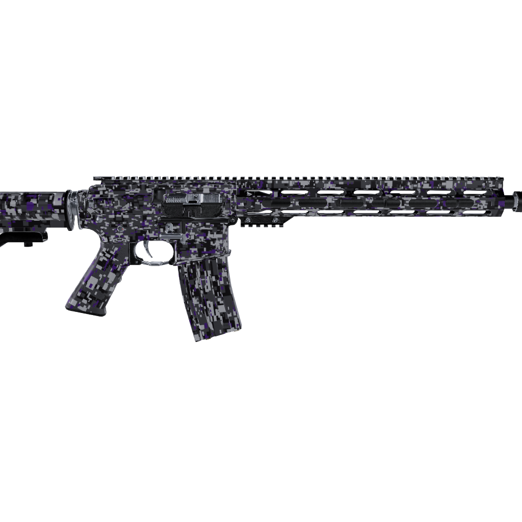 AR 15 Digital Urban Purple Camo Gun Skin
