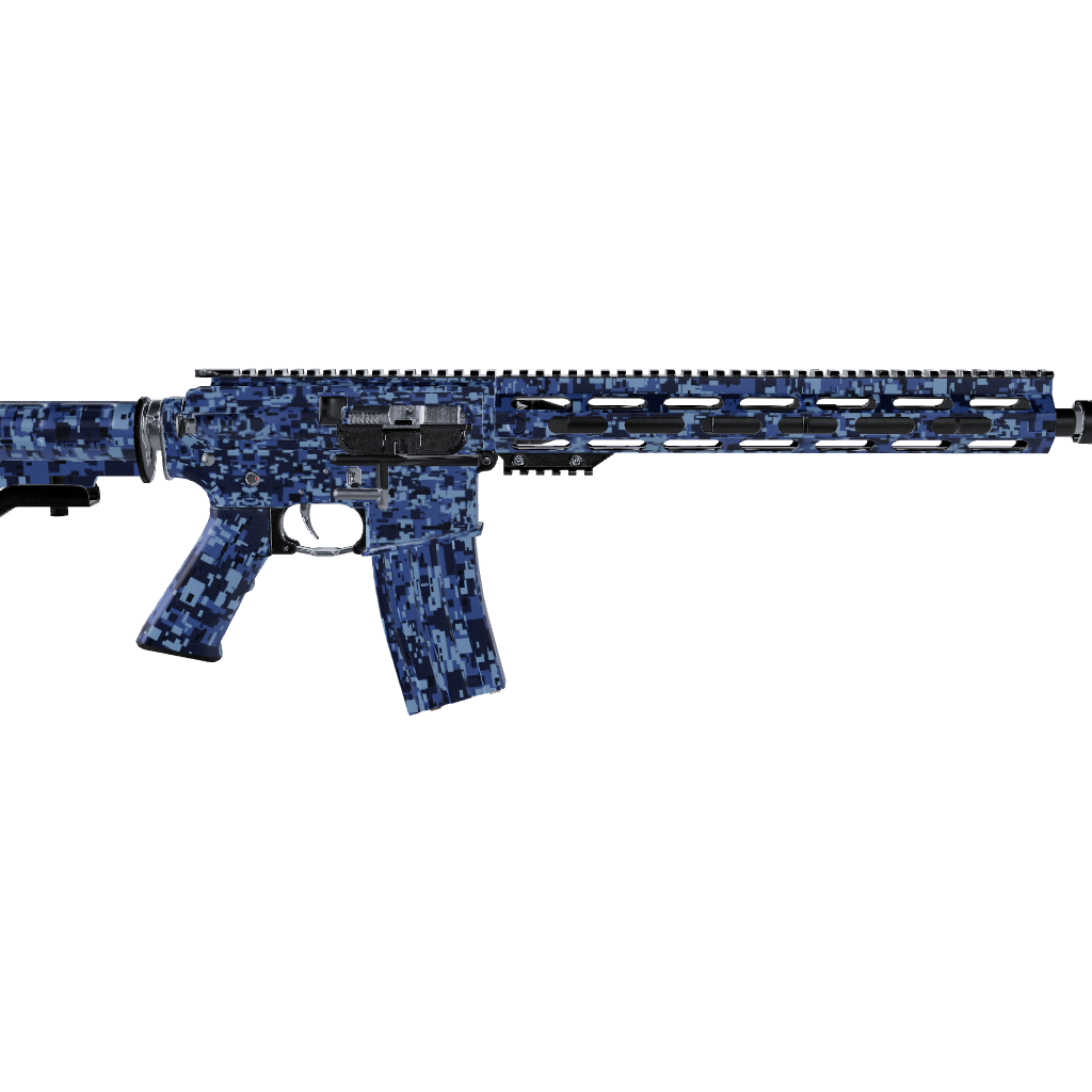 AR 15 Digital Blue Urban Night Camo Gun Skin