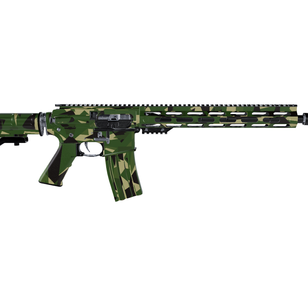 AR 15 Shattered Jungle Camo Gun Skin