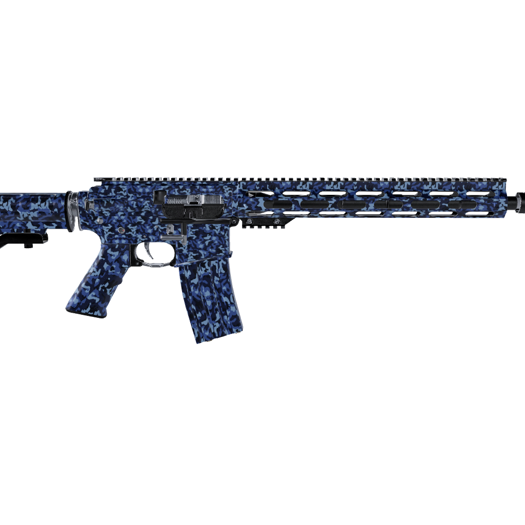 AR 15 Classic Blue Midnight Camo Gun Skin