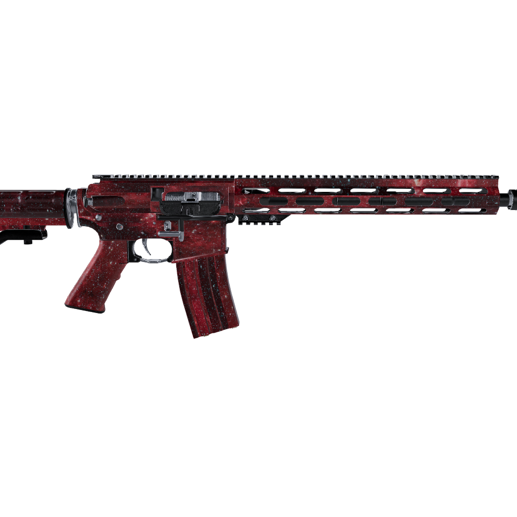 AR 15 Galaxy Red Nebula Gun Skin