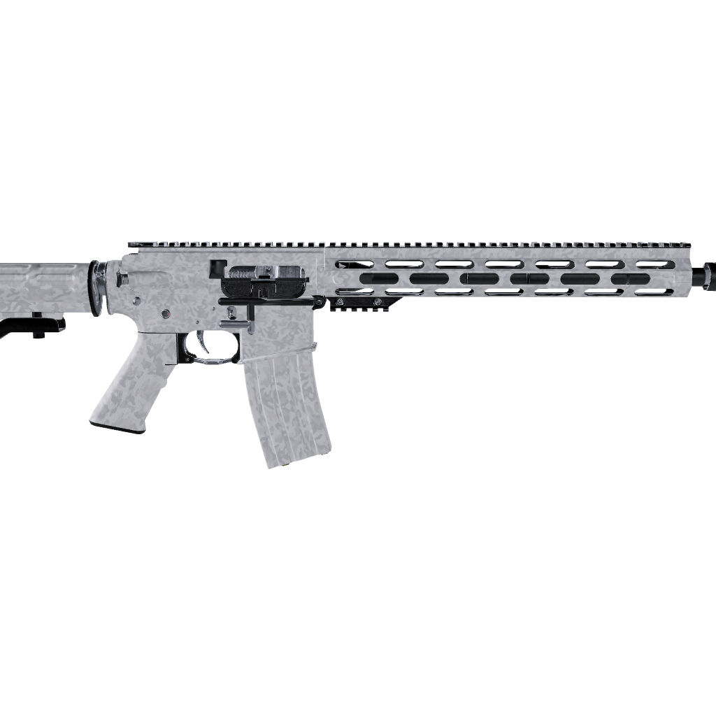 AR 15 Classic Elite White Camo Gun Skin