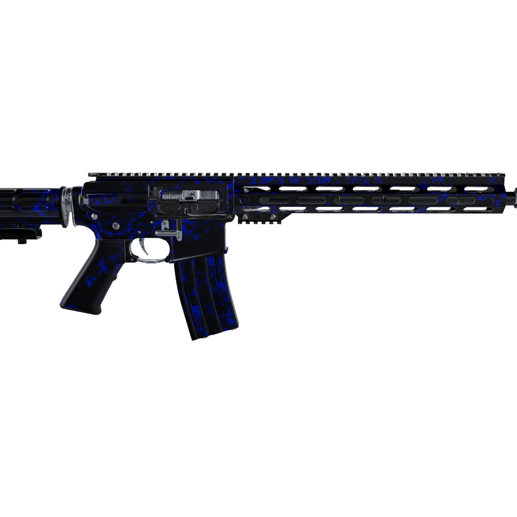 AR 15 Skull Blue Gun Skin