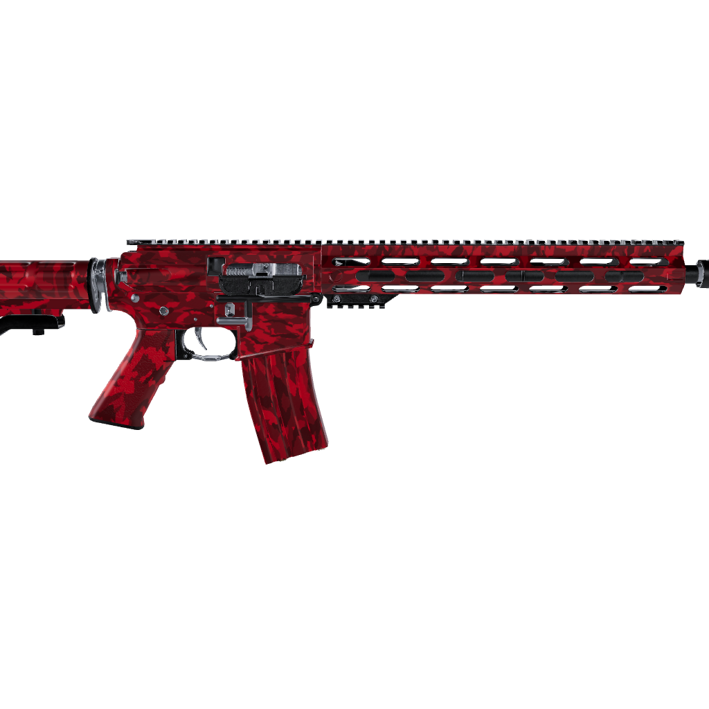 AR 15 Erratic Elite Red Camo Gun Skin