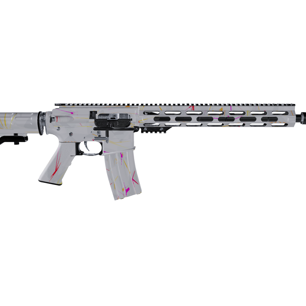 AR 15 Shattered Laser Elite White Heat Gun Skin