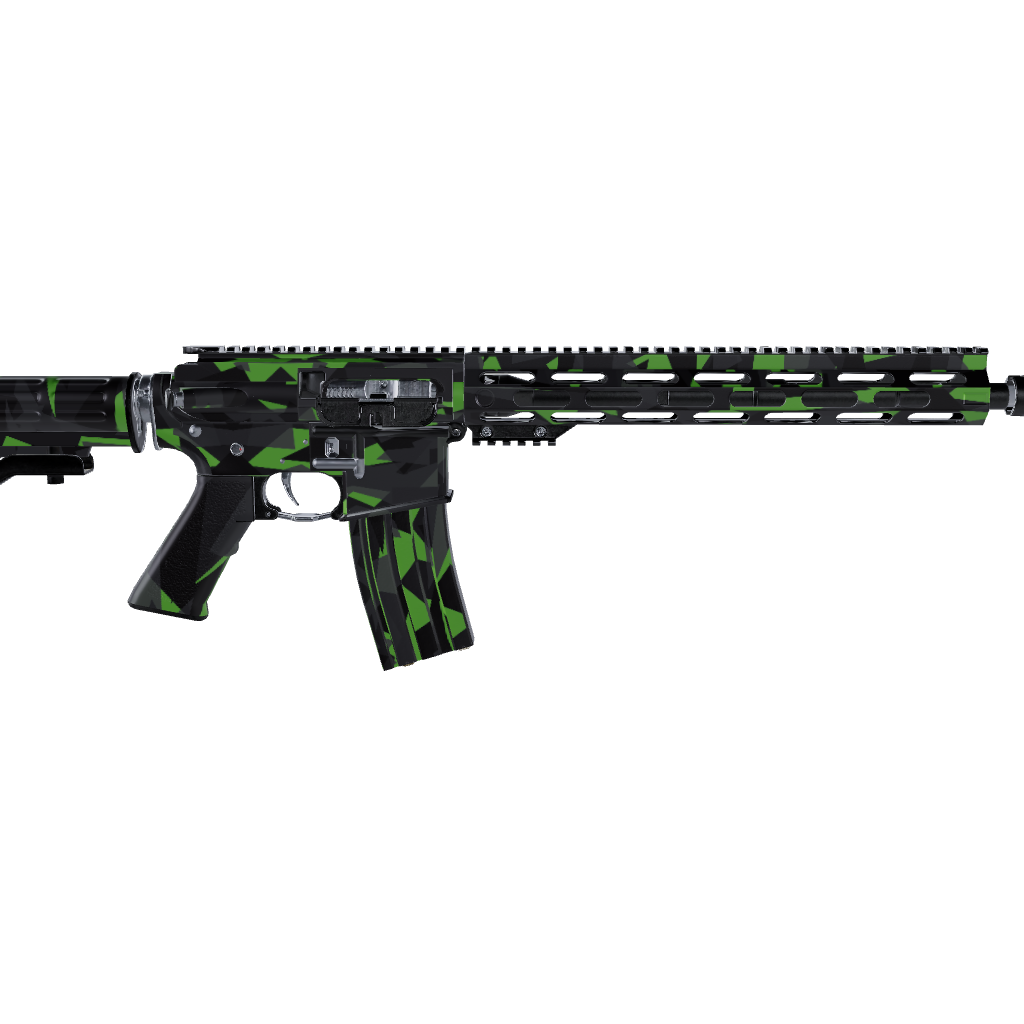 AR 15 Shattered Metro Green Camo Gun Skin