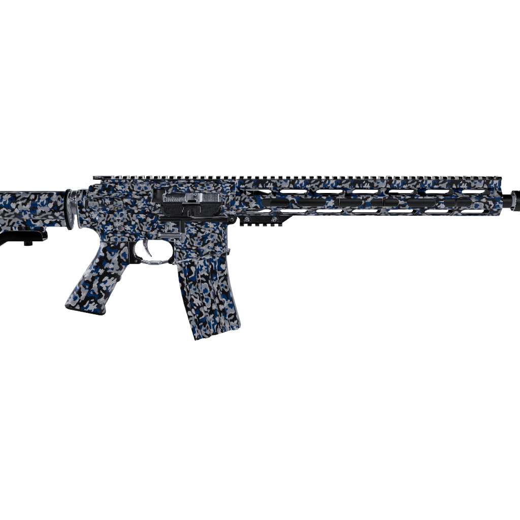 AR 15 Cumulus Blue Tiger Camo Gun Skin
