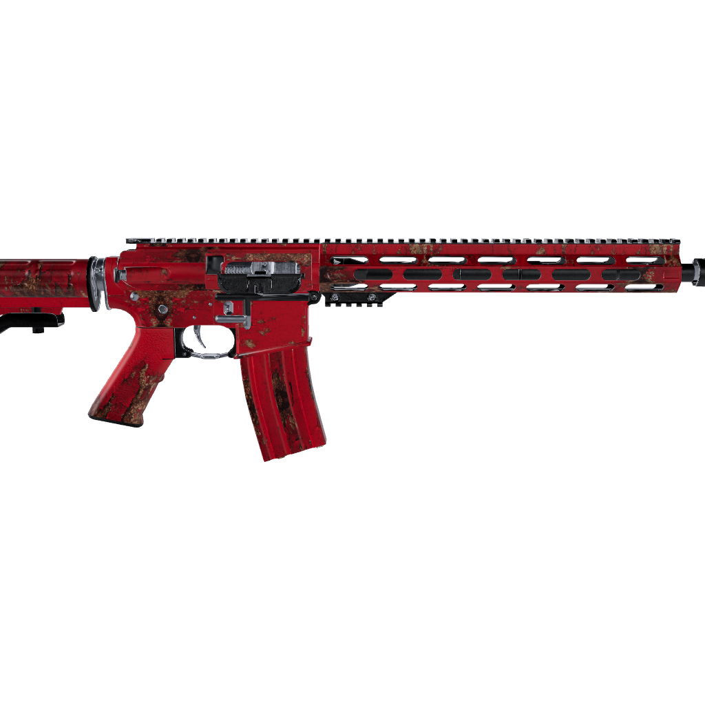 AR 15 Rust 3D Red Gun Skin